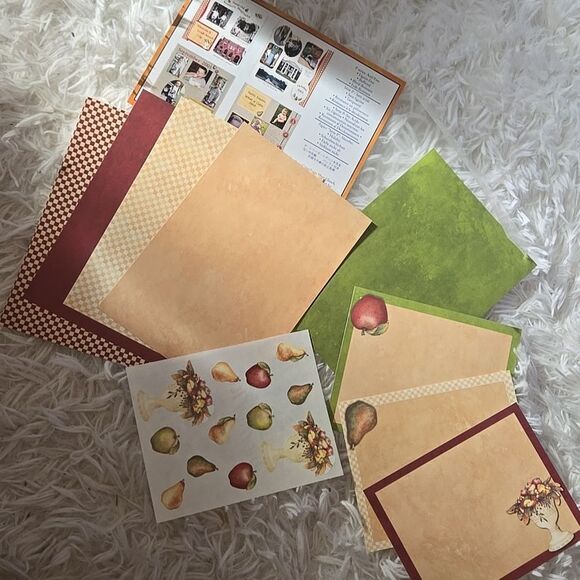 VINTAGE CREATIVE MEMORIES COUNTRY ORCHARD PHOTO MATS & STICKERS  RETIRED green - Picture 6 of 16